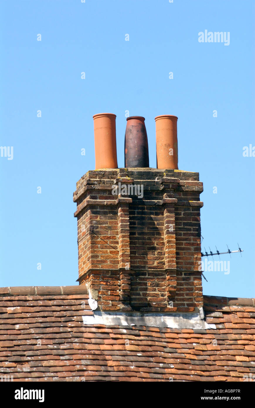 Chimneys also known as smokestacks have an almost infinite variety of shapes and sizes Stock Photo