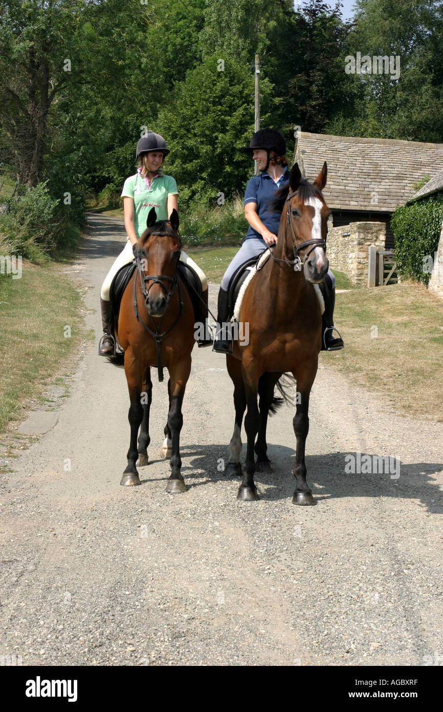 Horse riding in Oxfordshire Stock Photo Alamy