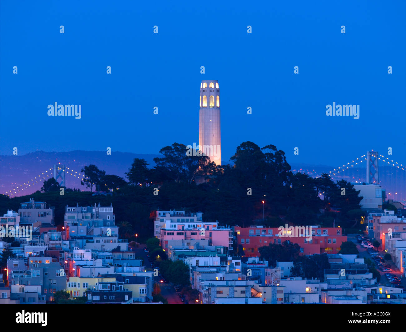 Telegraph Hill & Coit Tower, San Francisco Stock Photo Alamy