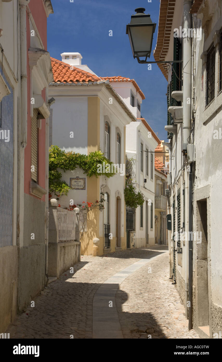The Lisbon Coast, Cascais,  Street In The Old Town Stock Photo