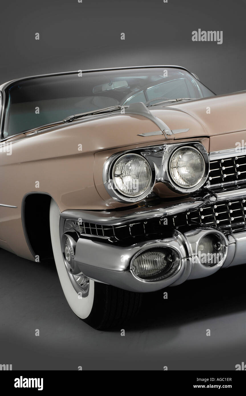 1959 Cadillac Coupe De Ville detail Stock Photo
