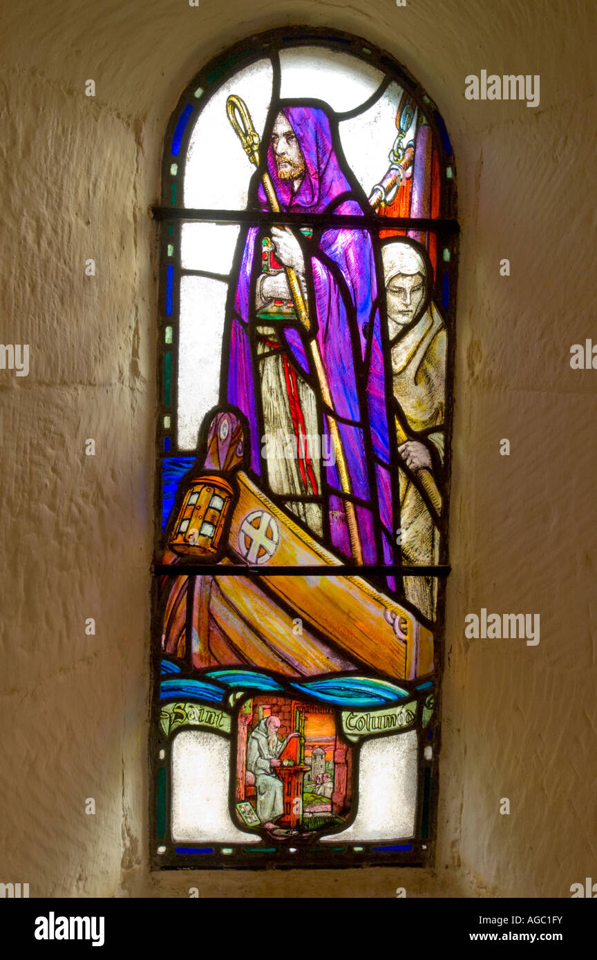 Stained glass window from St Margaret's chapel at Edinburgh castle