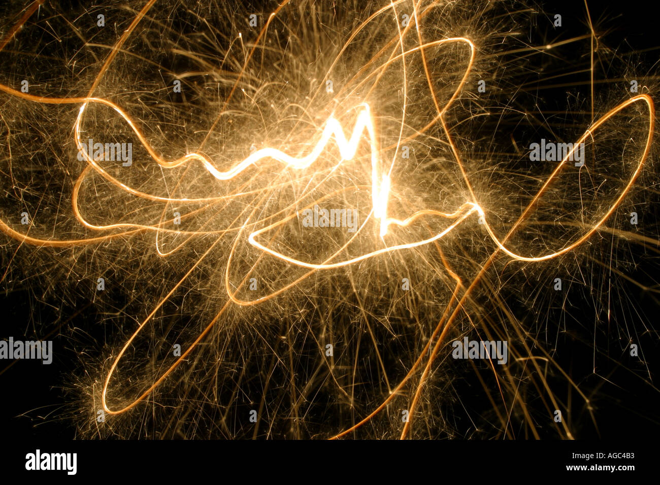 Sparkler movement Stock Photo