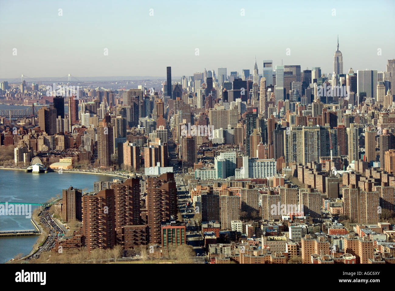 Aerial view of manhattan in new york hi-res stock photography and ...