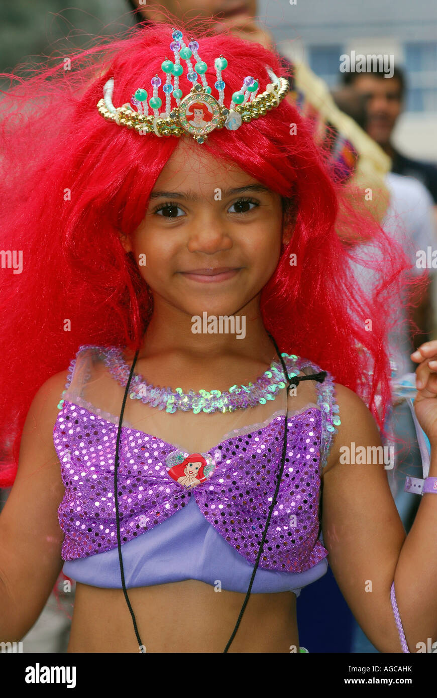 4 year old girl dressed as princess at Kingston Carnival Kinston