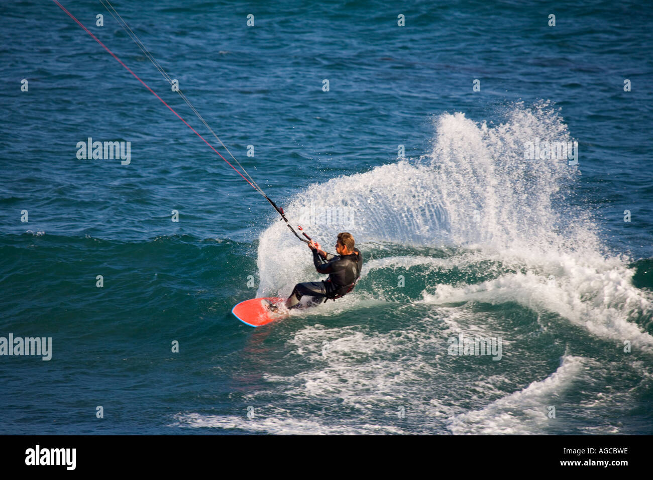 Parasurfing at Leo Carrillo State Park Malibu California United States of America Stock Photo