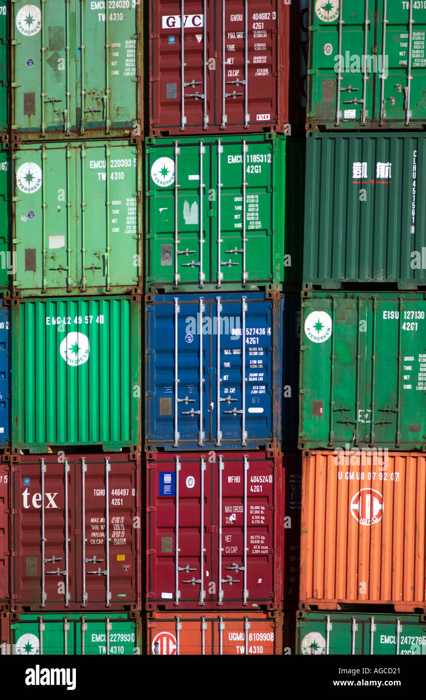 stack of freight containers Stock Photo Alamy