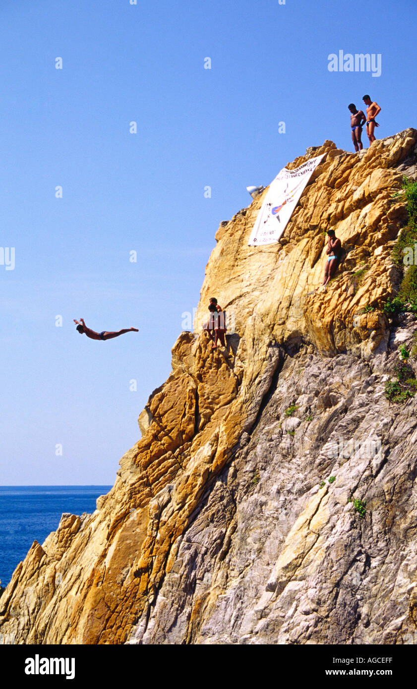 Cliff diving at Acapulco Mexico Stock Photo Alamy