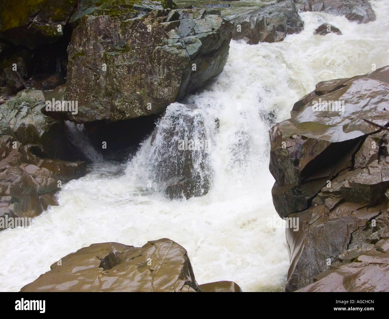 Granite Falls Cascade Stock Photo Alamy