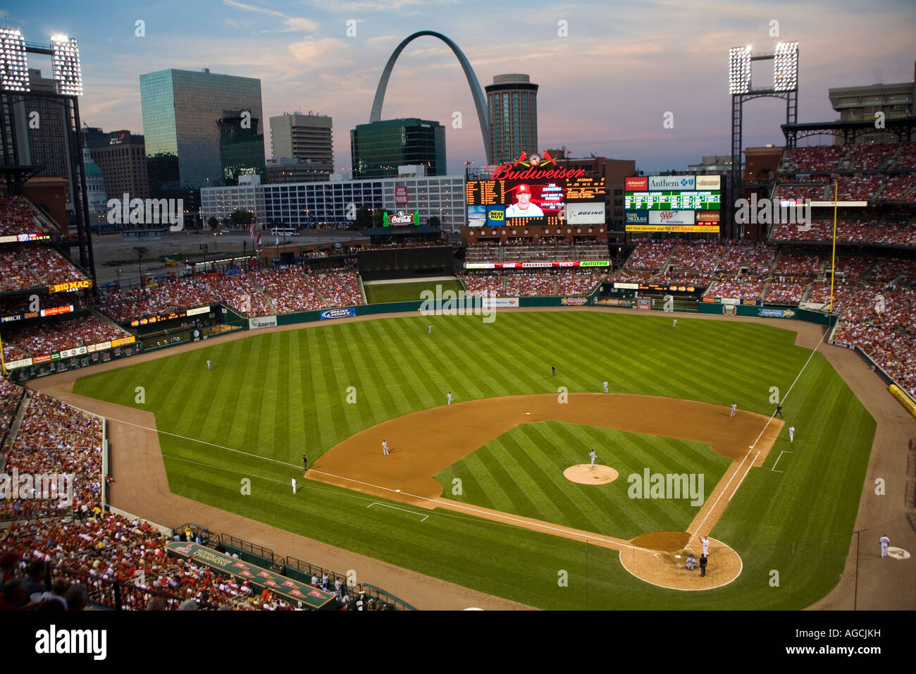 New Busch Stadium at night in downtown St Louis, MO, Saint Louis Stock Photo: 14168452 - Alamy