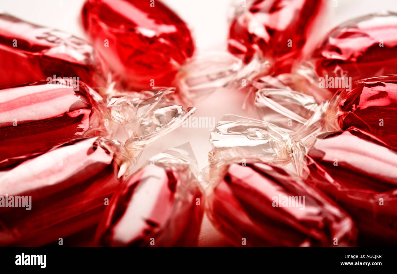 Red sweets Stock Photo