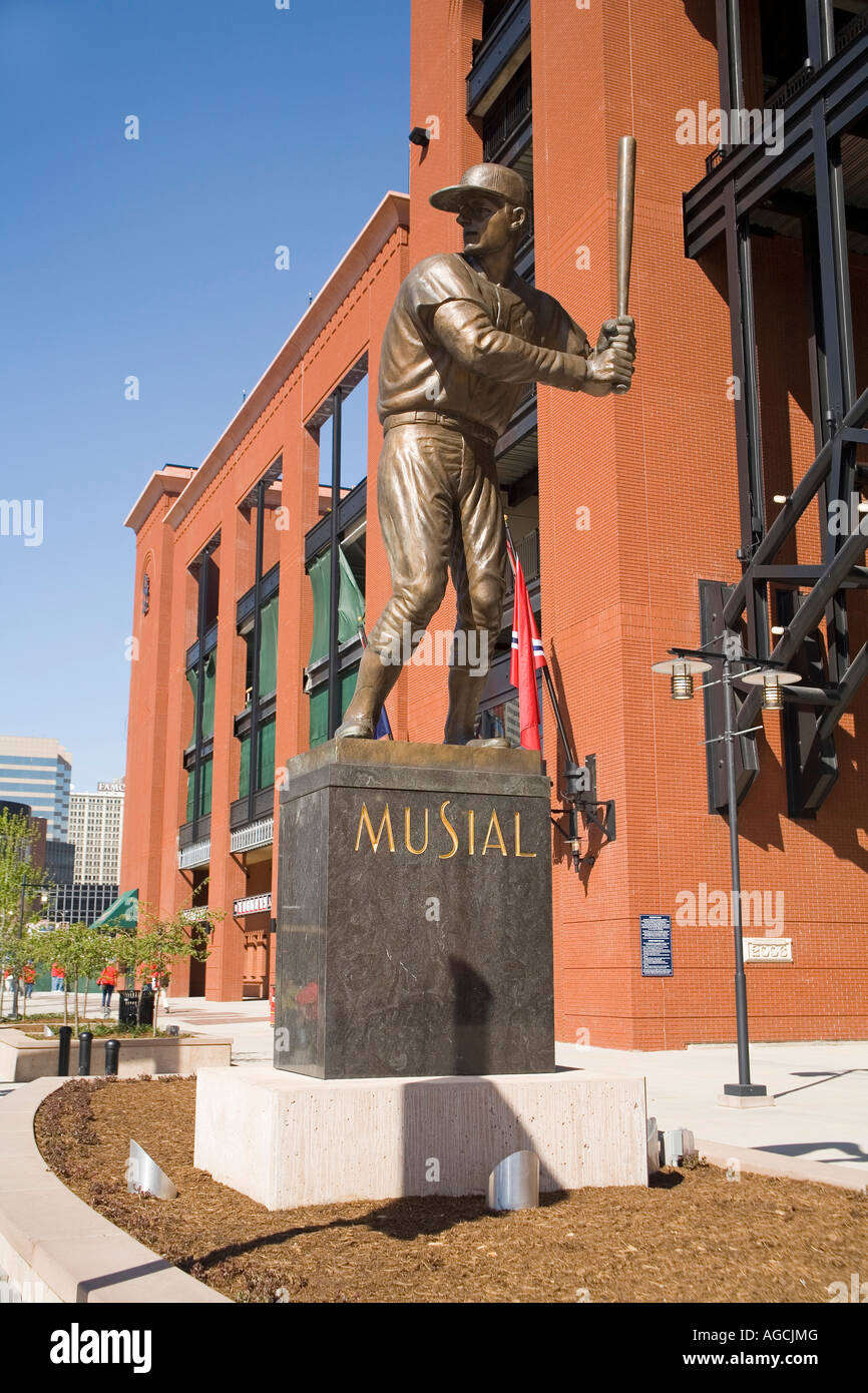 A statue of National Baseball Hall of Fame member Bob Gibson stands outside  of the St. Louis Cardinals team store at Busch Stadium in St. Louis on  October 19, 2013. Business has
