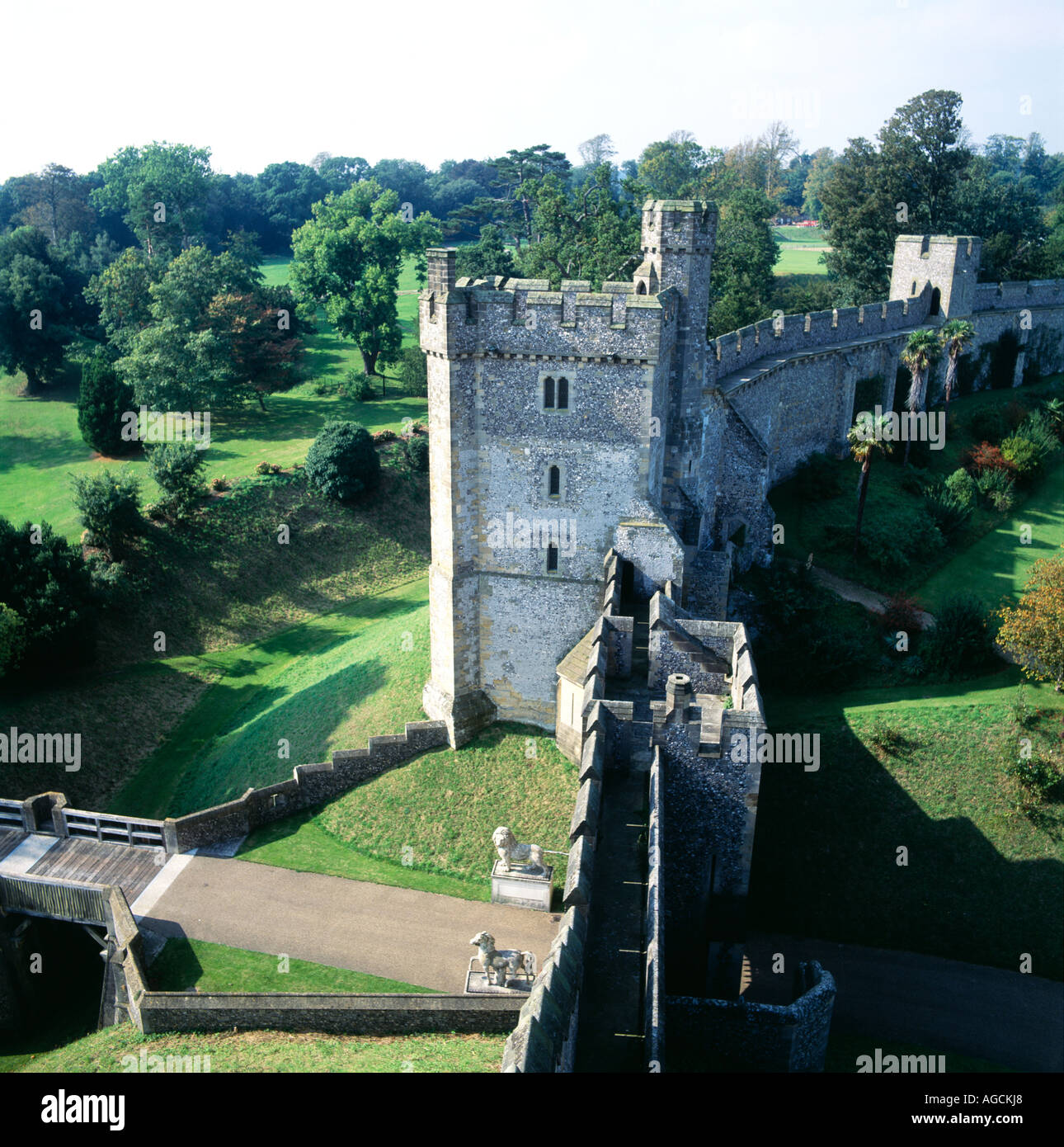 Late 11th century Arundel Castle completely rebuilt in the 19th century Stock Photo