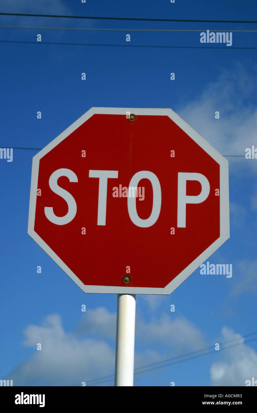 Red stop sign Stock Photo