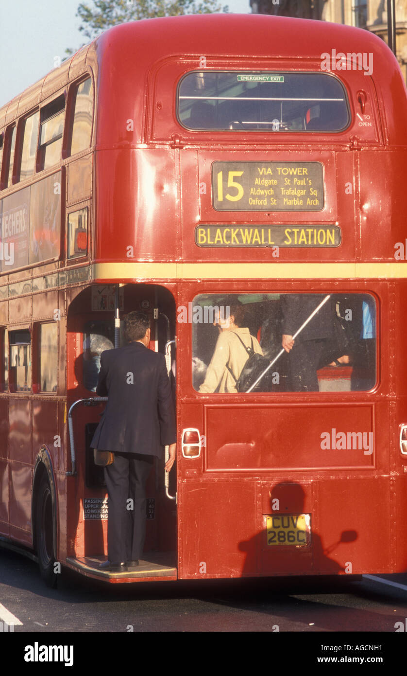 No. 15, Double Decker Bus, London, UK Stock Photo