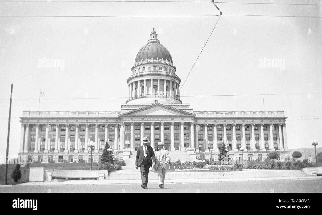 Utah state capitol building in early 1920's Stock Photo Alamy