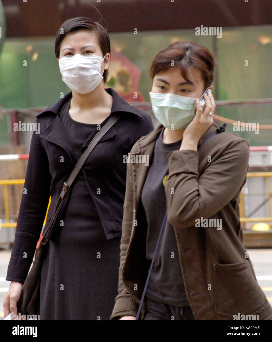 Face masks SARS outbreak Hong Kong Stock Photo Alamy