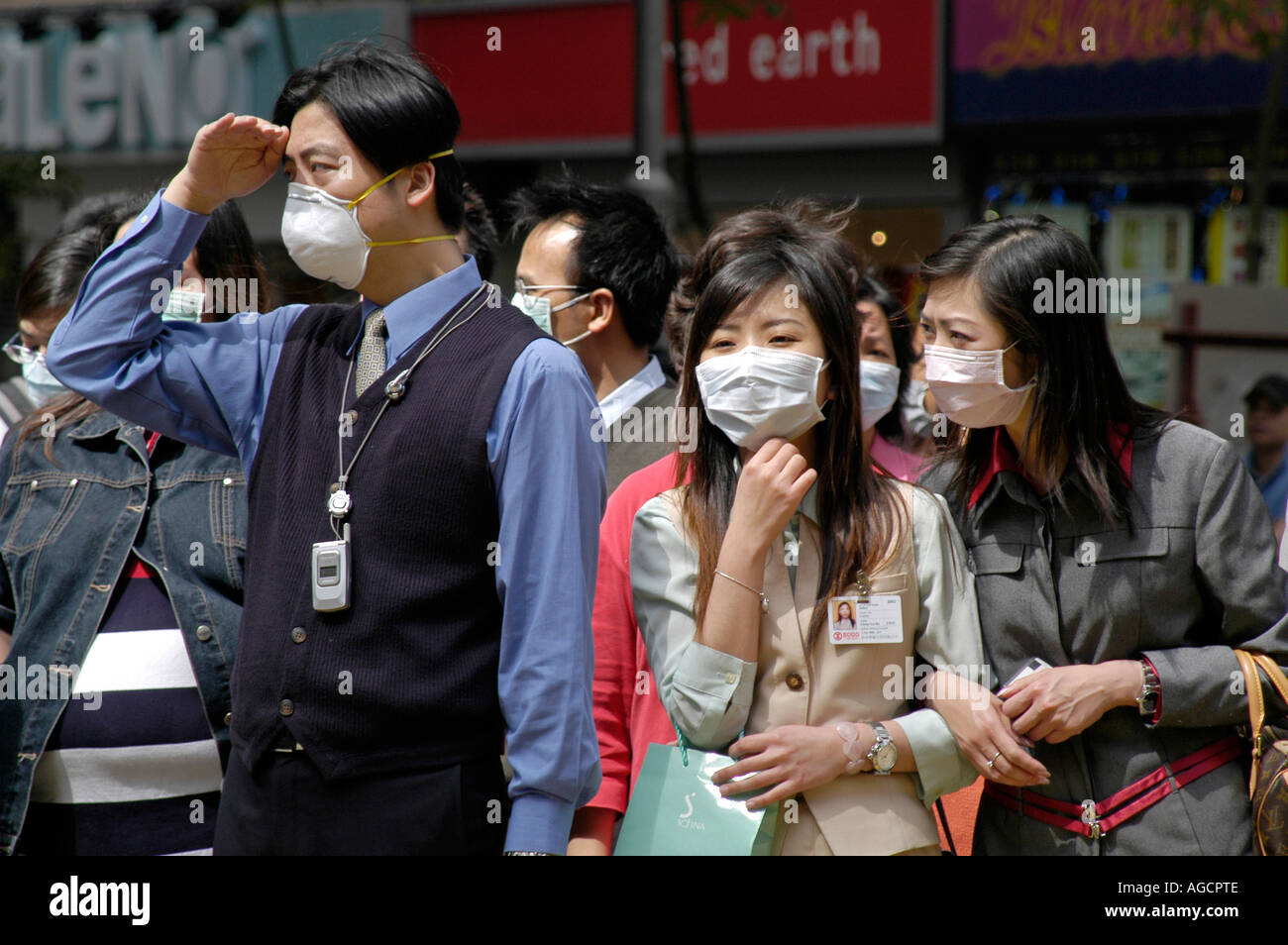 Face masks, SARS outbreak, Hong Kong Stock Photo - Alamy