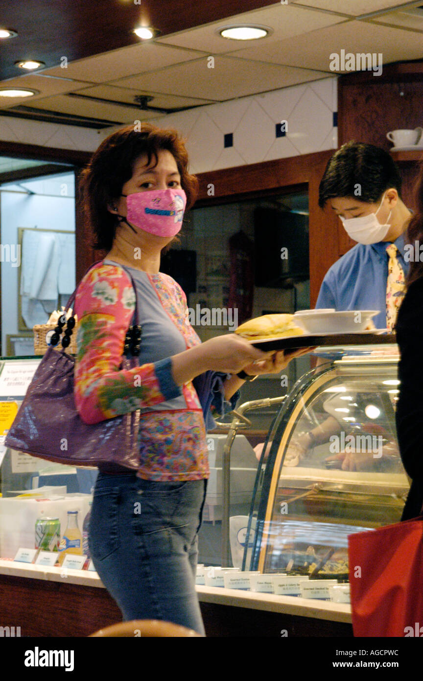 Face masks SARS outbreak Hong Kong Stock Photo Alamy