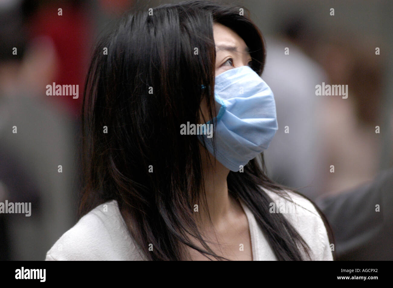 Face masks SARS outbreak Hong Kong Stock Photo Alamy