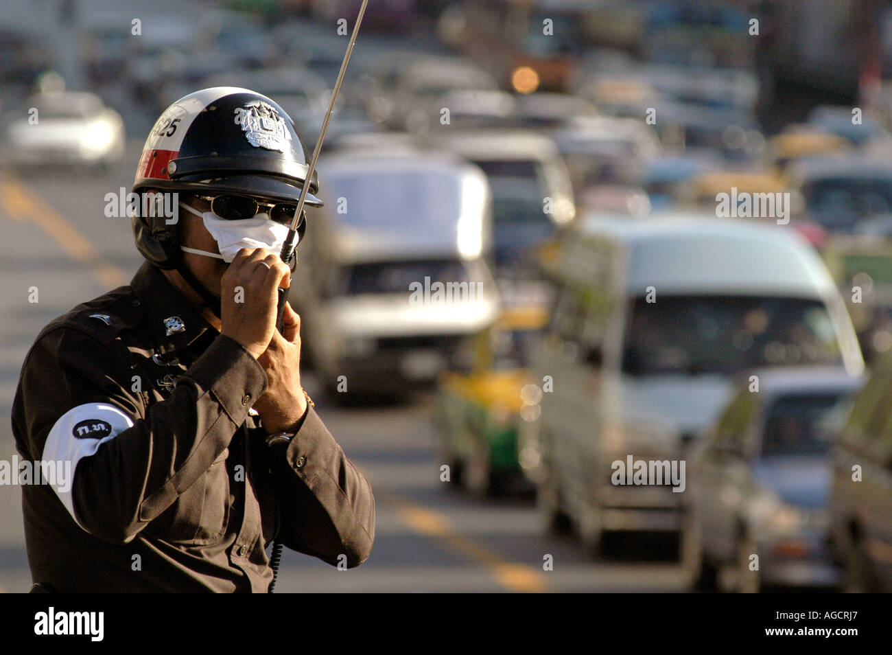 Traffic police, Bangkok, Thailand Stock Photo