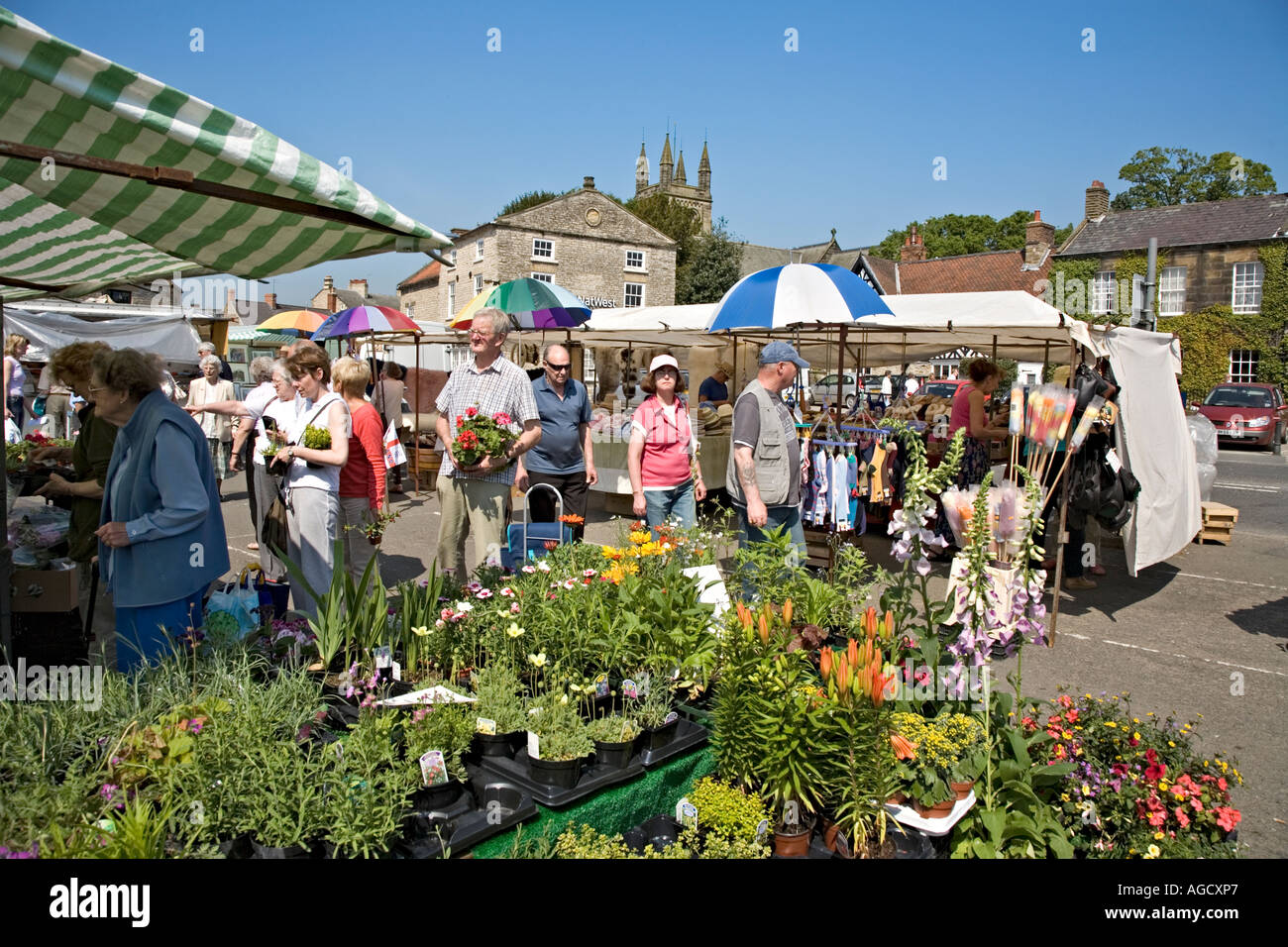 Market day at Helmsley N Yorkshire UK Stock Photo Alamy