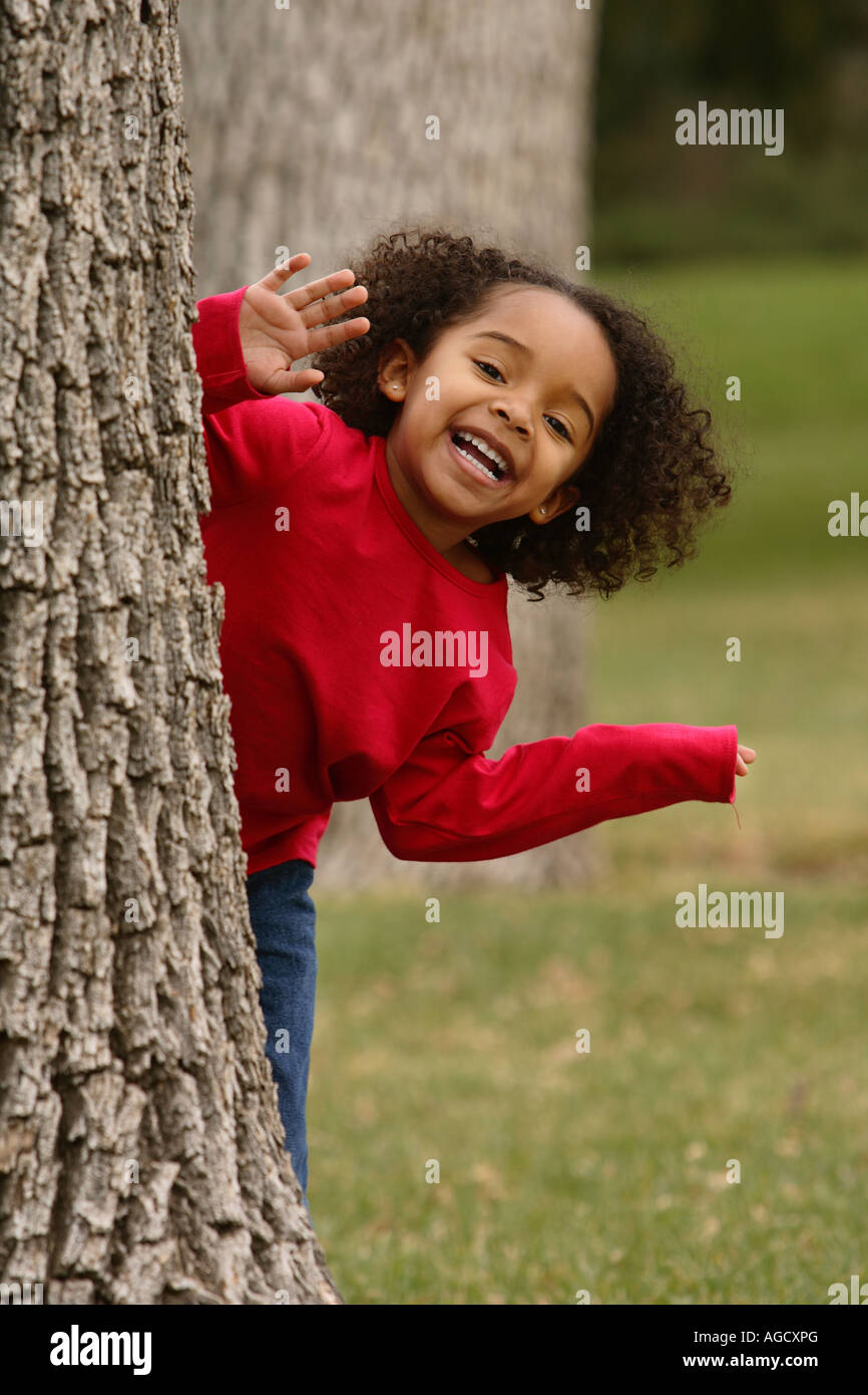 Outdoor Portrait of African American Child Stock Photo - Alamy