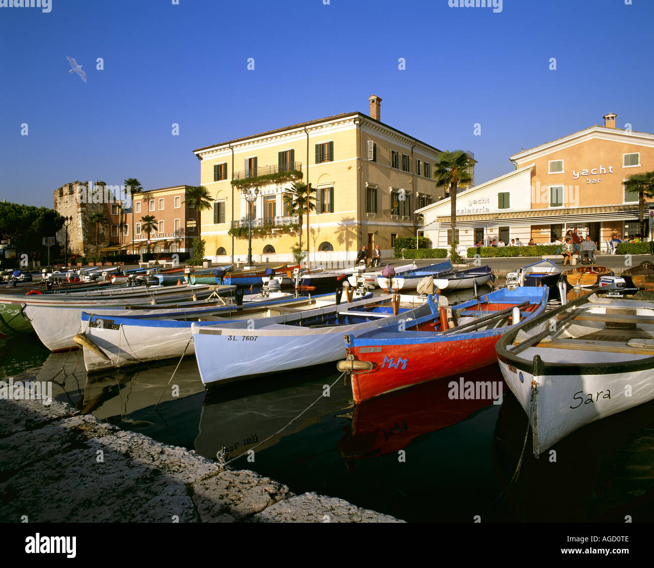 IT -  LAKE GARDA:  Bardolino Harbour Stock Photo