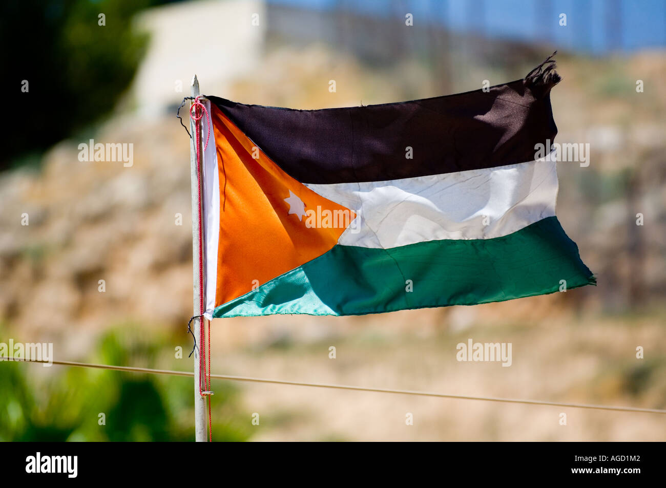 The Jordanian Flag in Amman, Jordan Stock Photo Alamy