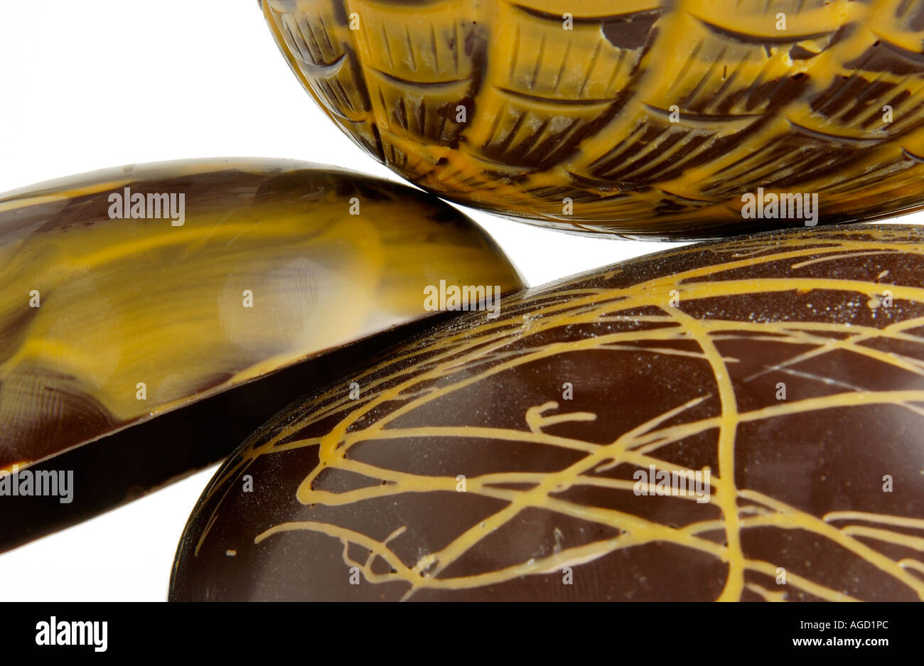Chocolate easter eggs Stock Photo
