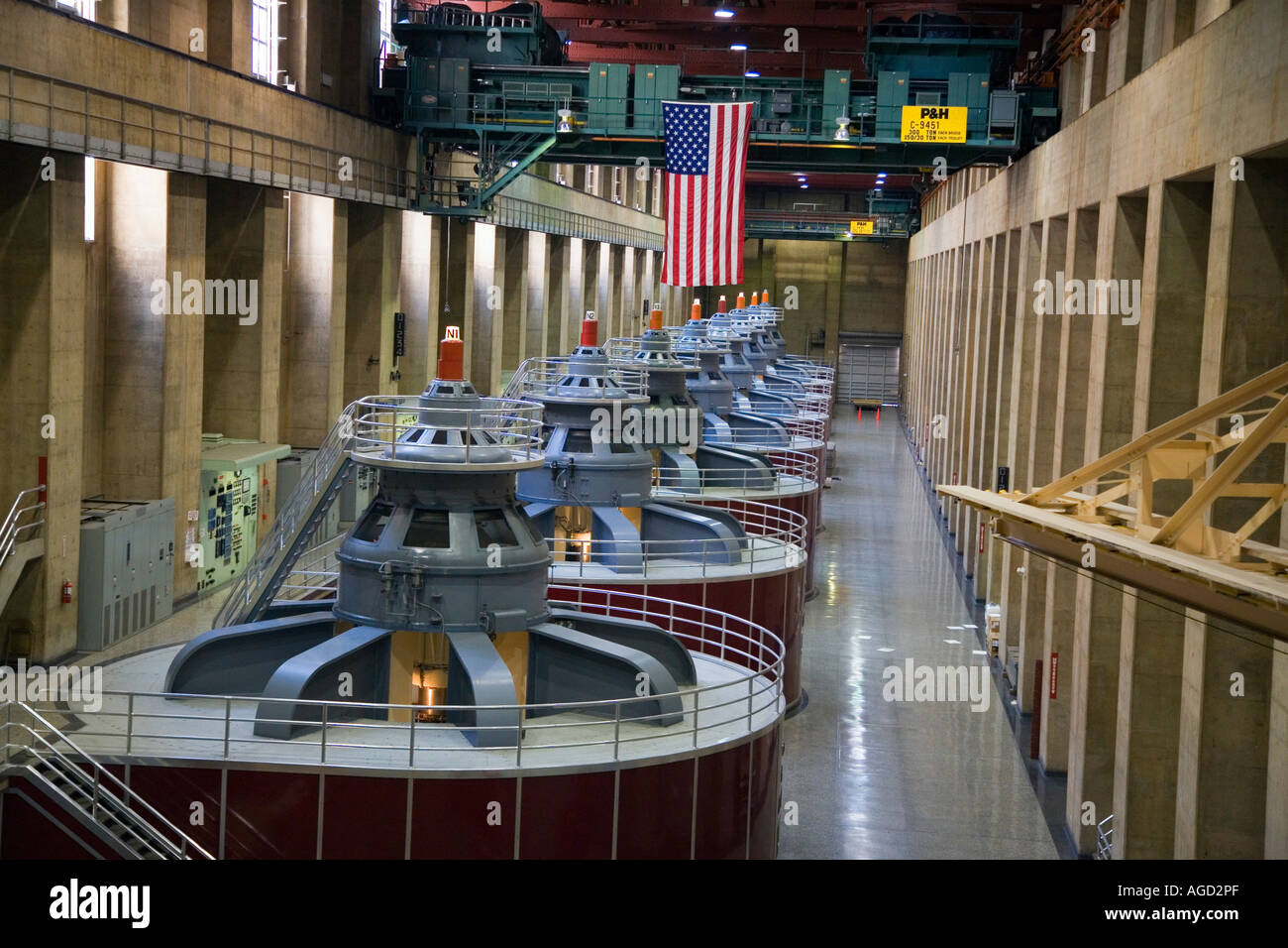 Boulder City Nevada The turbines which produce electricity at Hoover