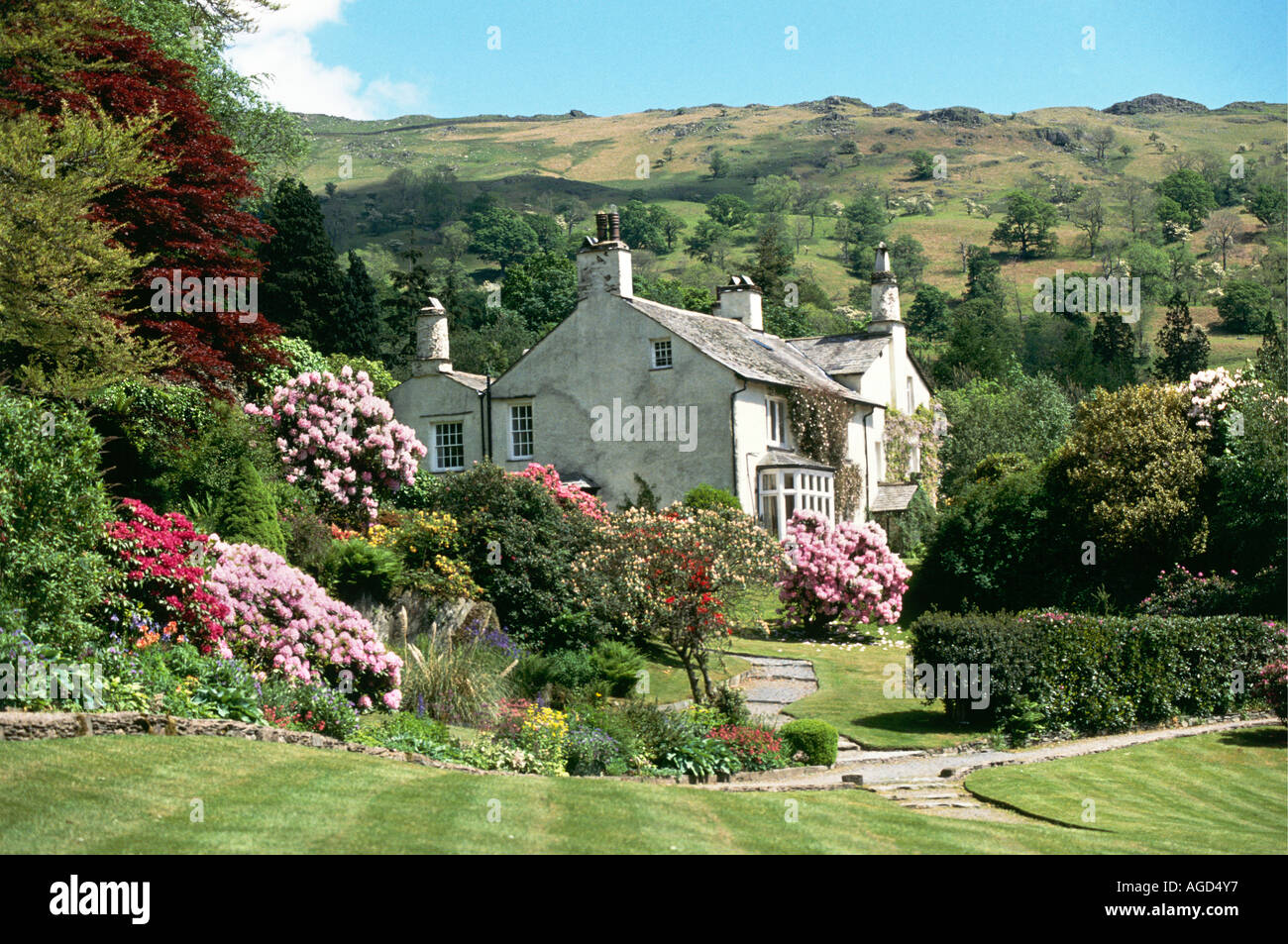 Rydal Mount and Gardens in the Lake District William Wordsworth s home from 1813 until his death in 1850 Stock Photo