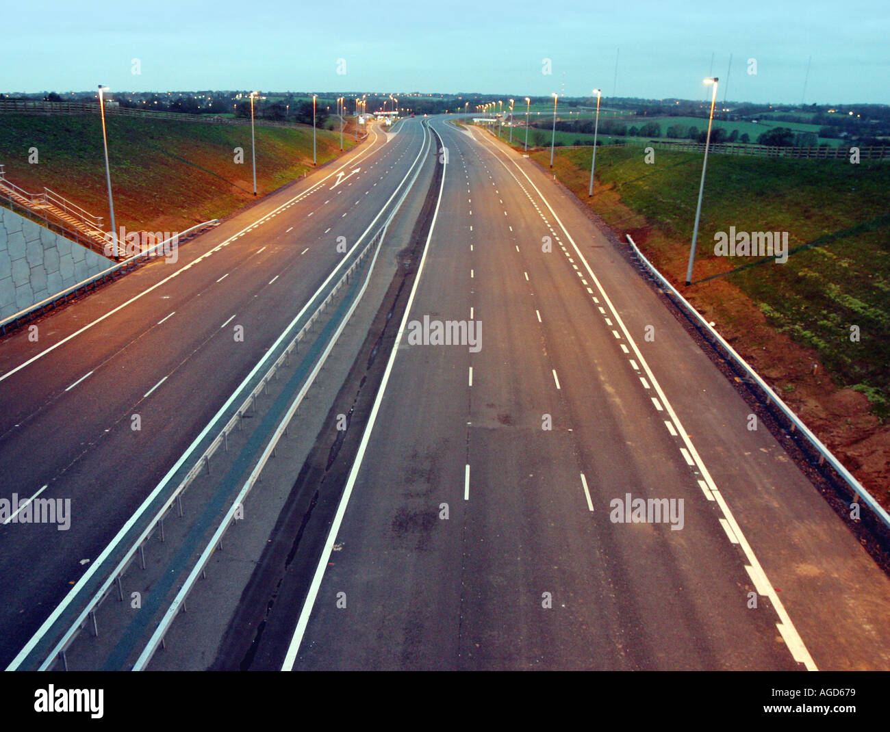 Empty m6 motorway hi-res stock photography and images - Alamy