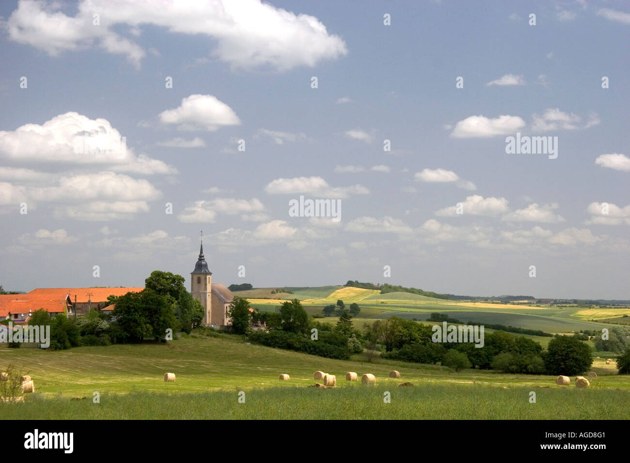 French countryside near Morhange, France. Stock Photo