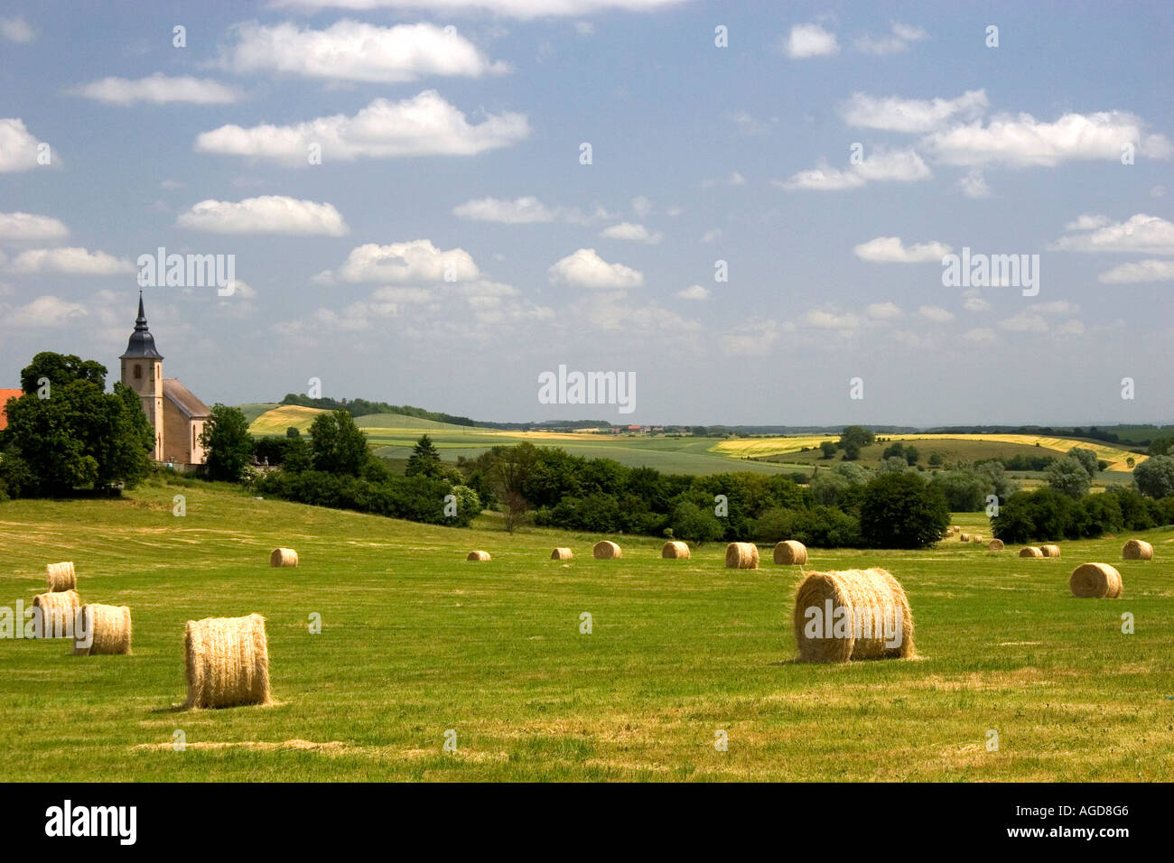 French countryside near Morhange, France. Stock Photo