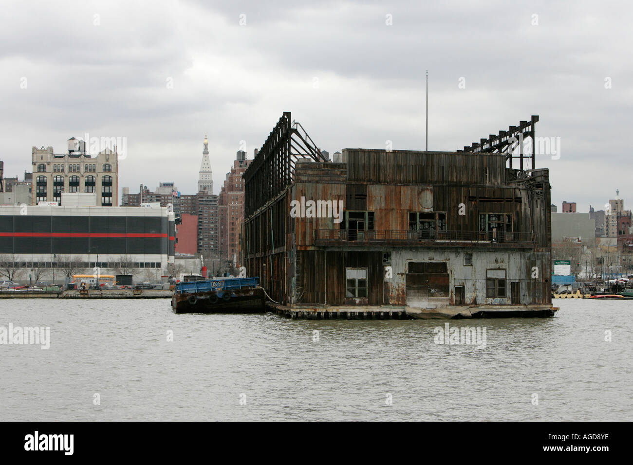 currently condemned pier 64 on the hudson river new york city new york USA Stock Photo