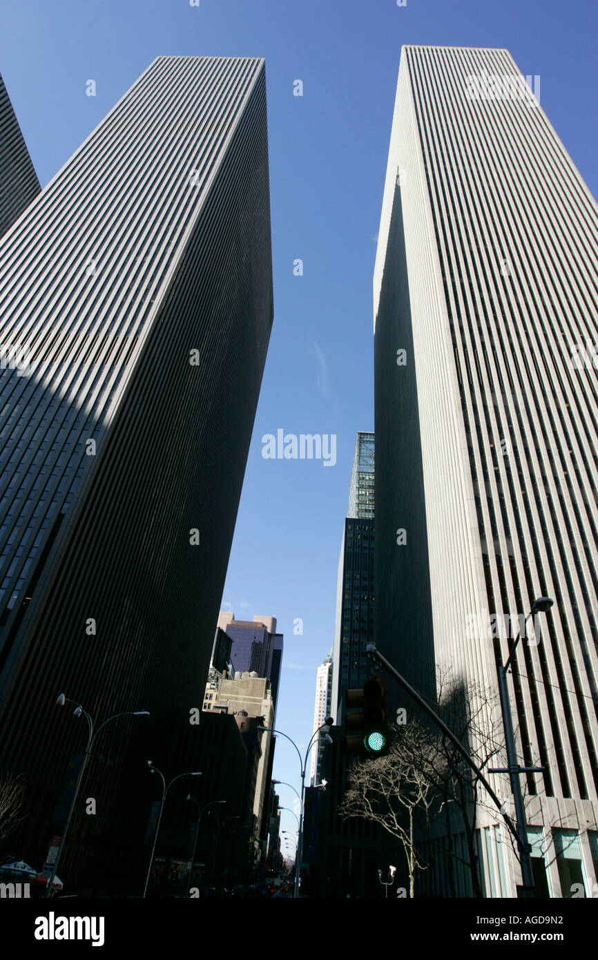 McGraw Hill and Celanese building part of the Rockefeller Center midtown new york city new york USA Stock Photo