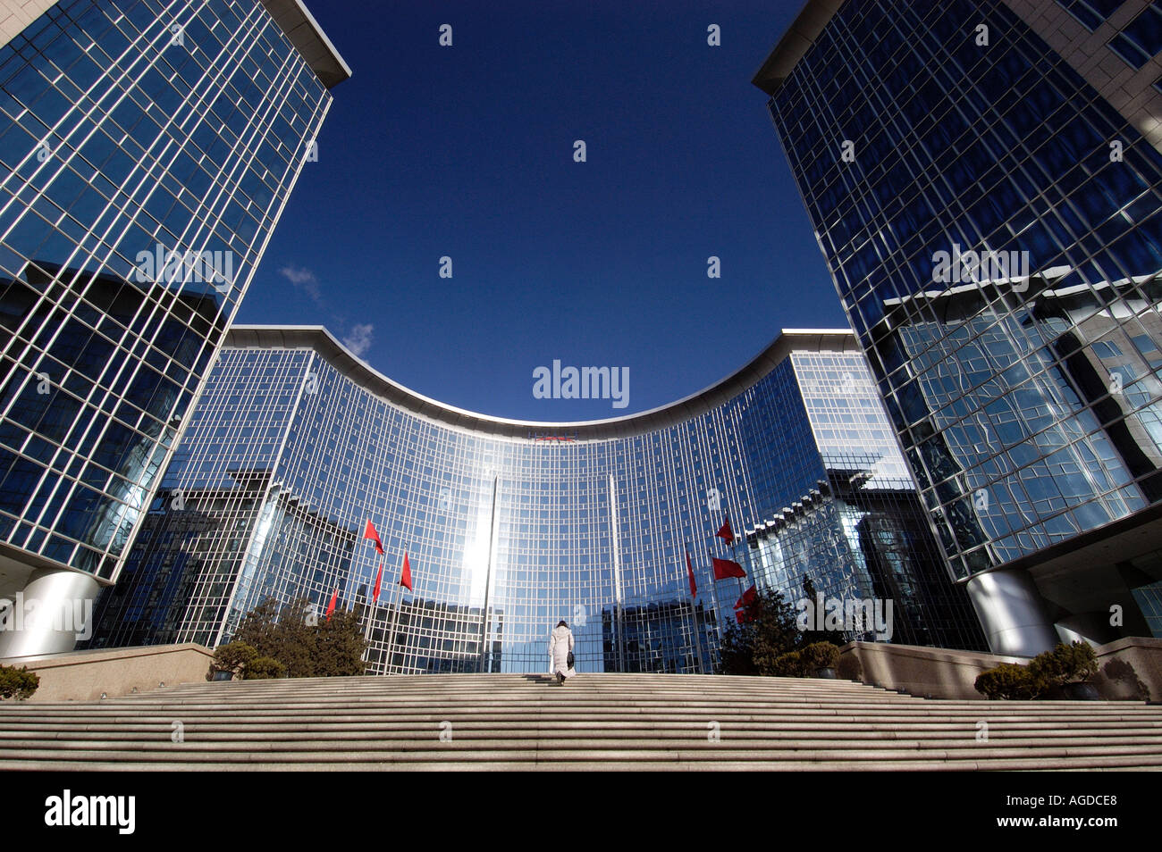 Oriental Plaza shopping malls offices and grand Hyatt Hotel  in Wangfujing central Beijing China Stock Photo