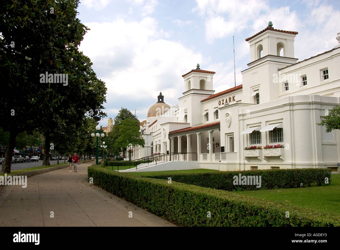 Historic bath house buildings in Hot Springs, Arkansas Stock Photo Alamy