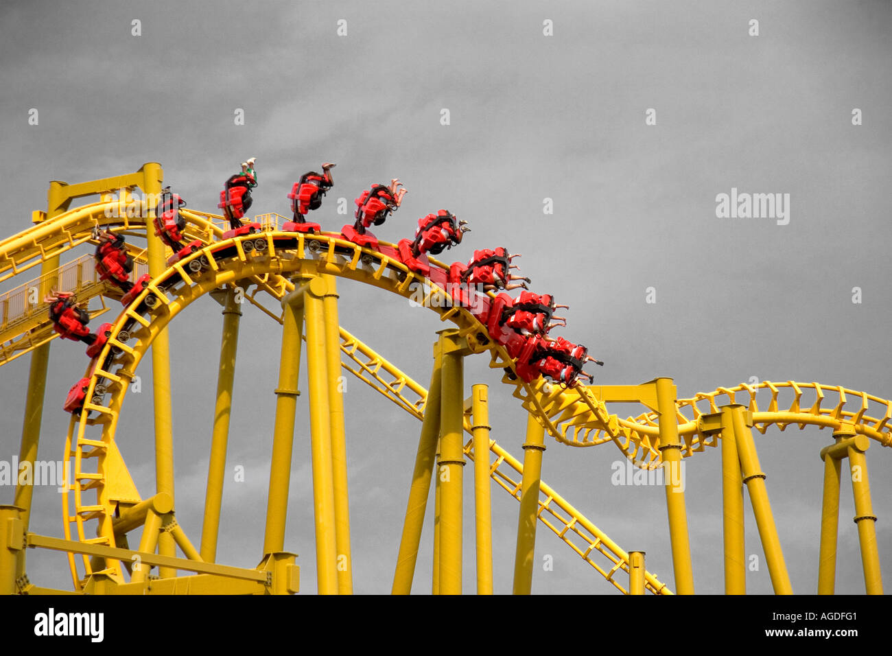 The Gauntlet roller coaster at Magic Springs theme park in Hot Springs, Arkansas Stock Photo Alamy