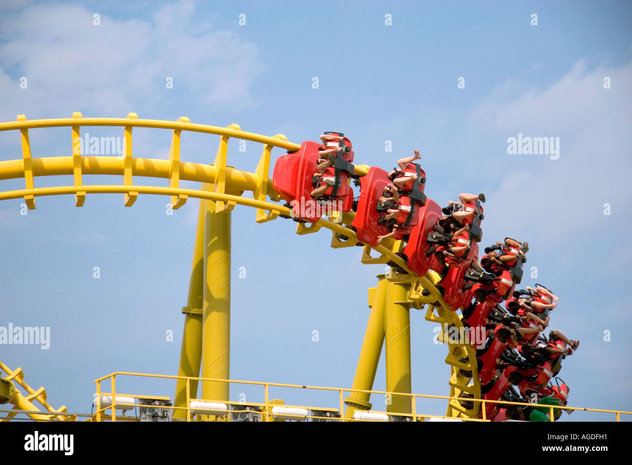 The Gauntlet roller coaster at Magic Springs theme park in Hot Springs, Arkansas Stock Photo Alamy