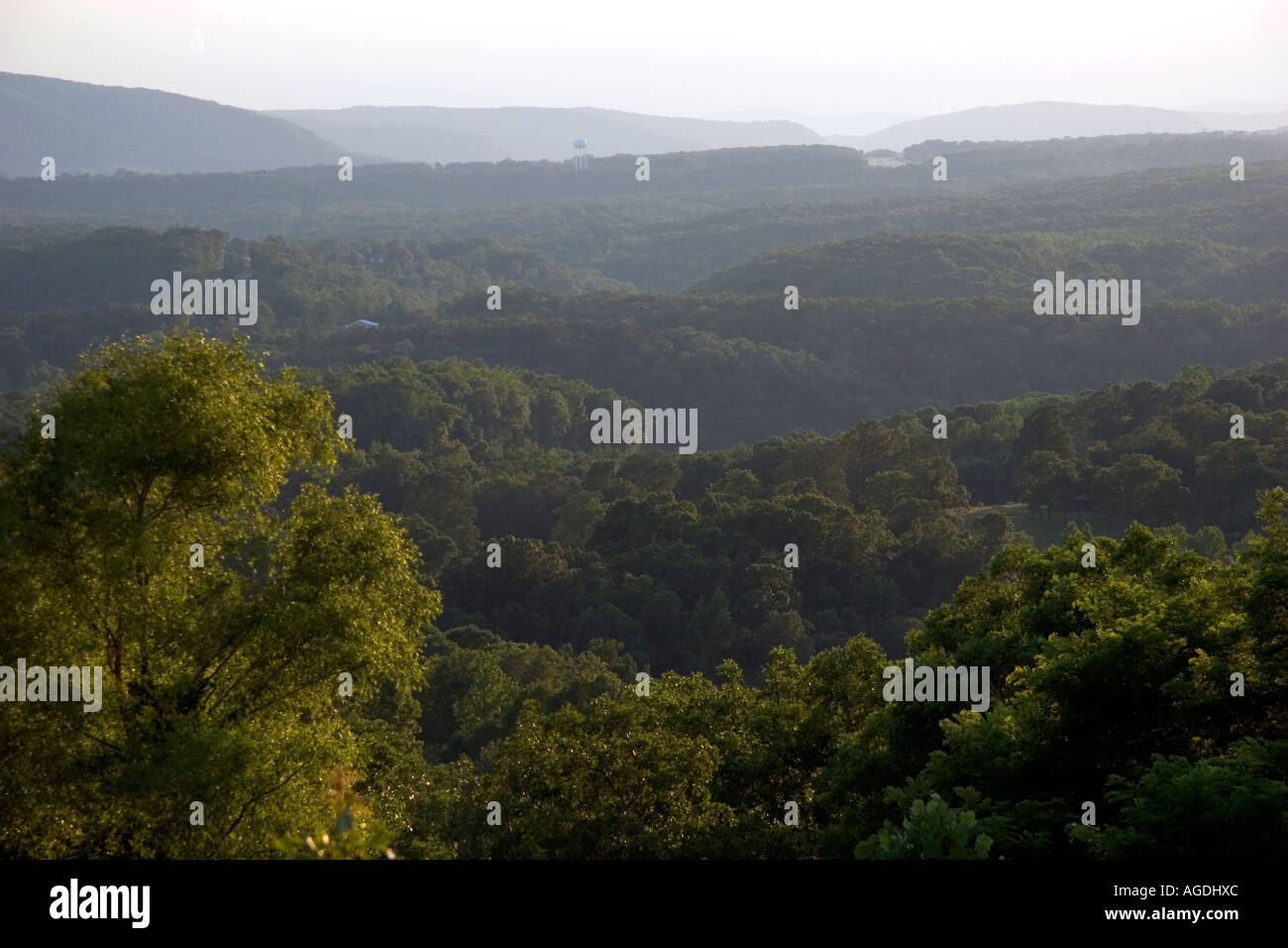 View of the Ozark Mountains near Mountain View, Arkansas Stock ...