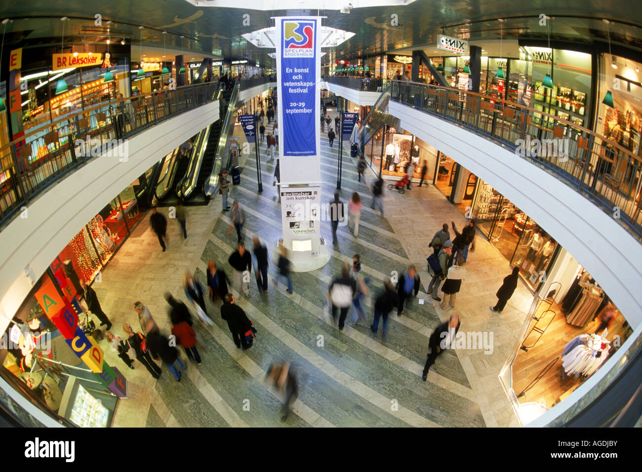 Modern shopping gallery or mall on Hamgatan in Stockholm city center Stock Photo