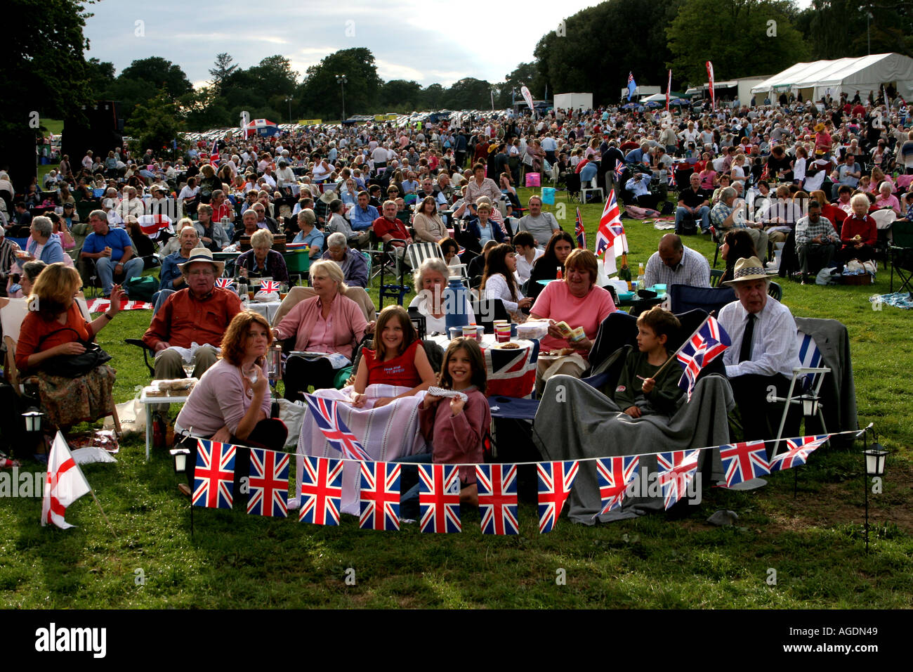 Proms concert at Borde Hill Gardens Sussex August 2005 Stock Photo