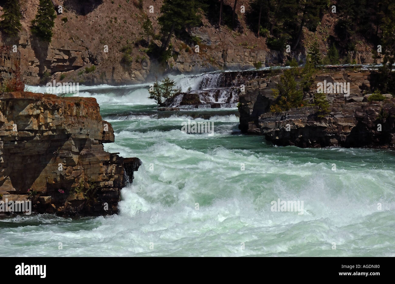 Kootenai Falls near Libby in Montana USA Stock Photo - Alamy