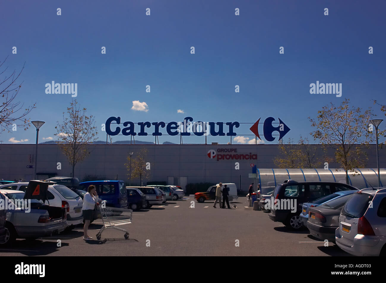 Carrefour supermarket and car park in Thonon France Stock Photo Alamy