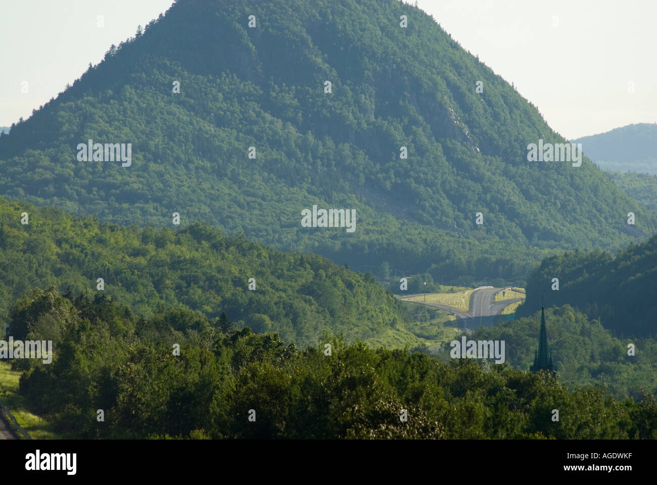 Stock image of Sugarloaf Mountain near Campbellton New Brunswick Canada Stock Photo Alamy