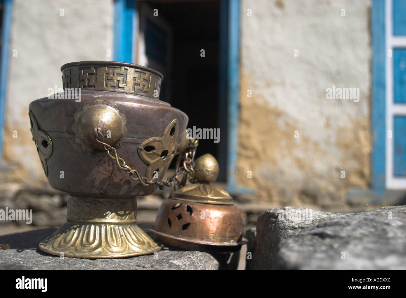 Incense Burner Nepal Stock Photo Alamy
