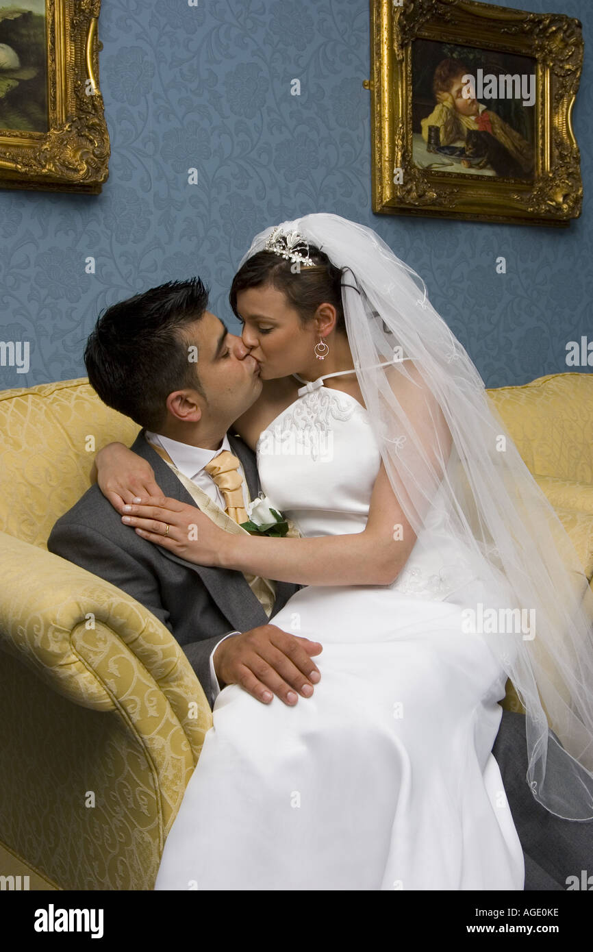 Bride sitting on couch hi-res stock photography and images - Alamy