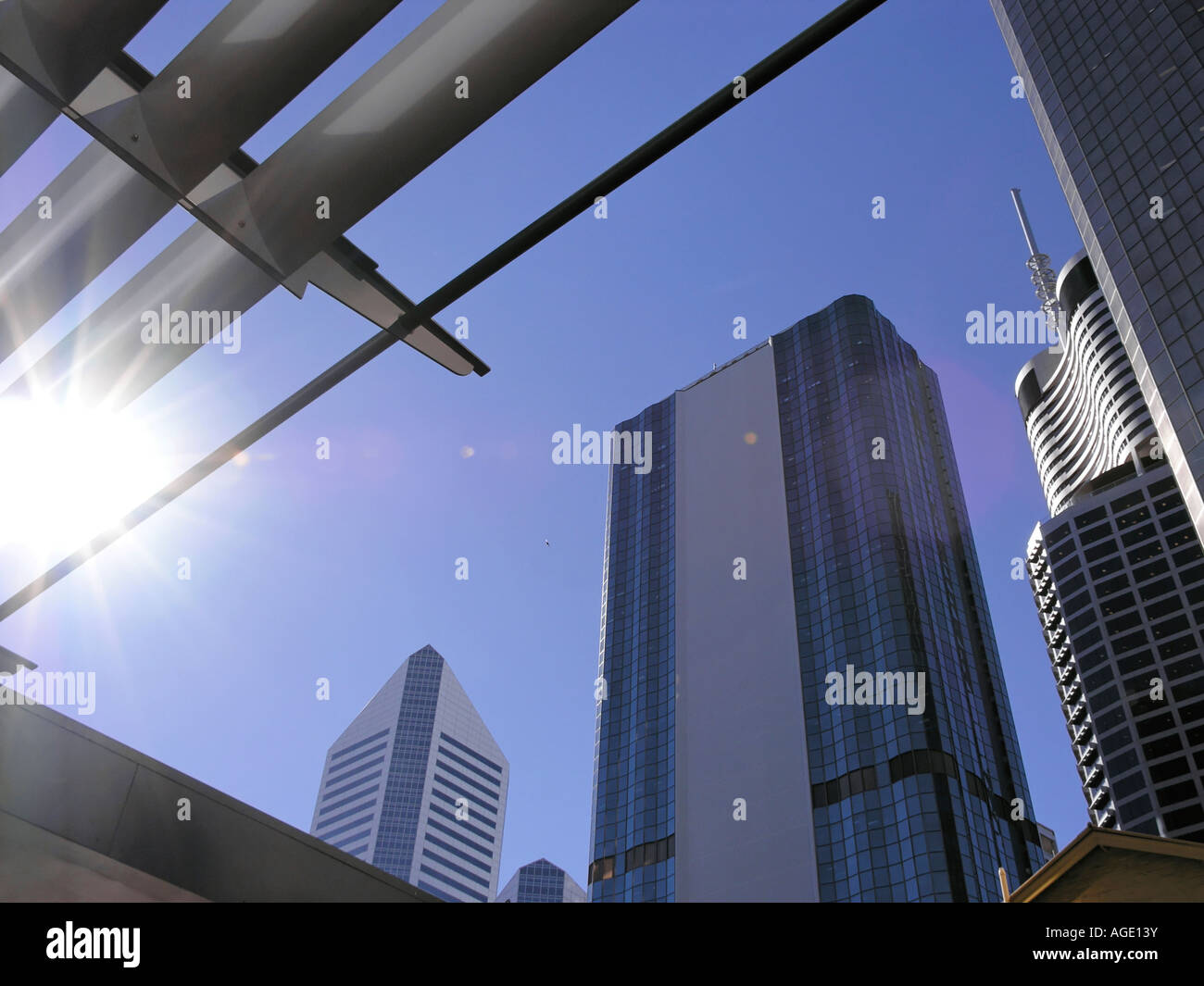 Brisbane Queensland Australia CBD office towers Stock Photo Alamy